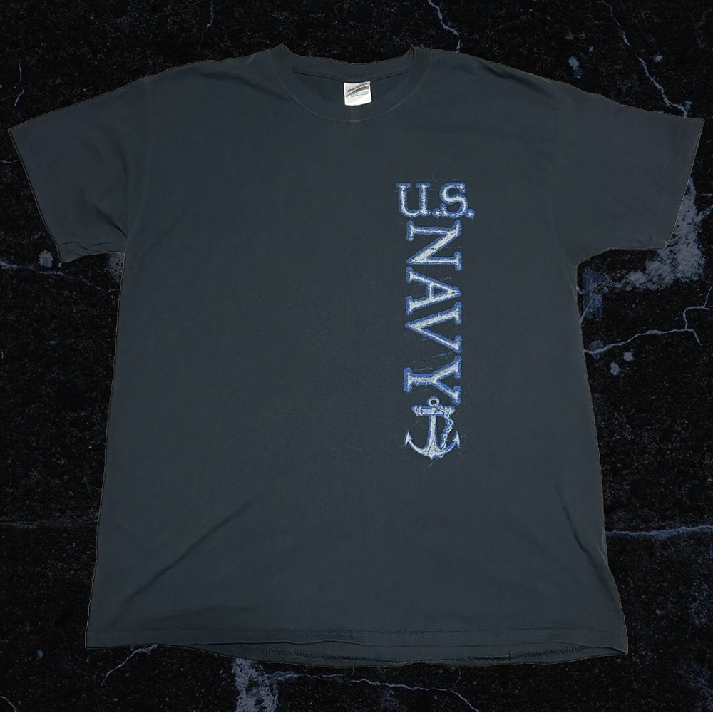 Black US Navy graphic tee -Large